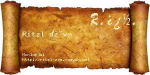 Ritzl Éva névjegykártya