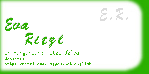 eva ritzl business card